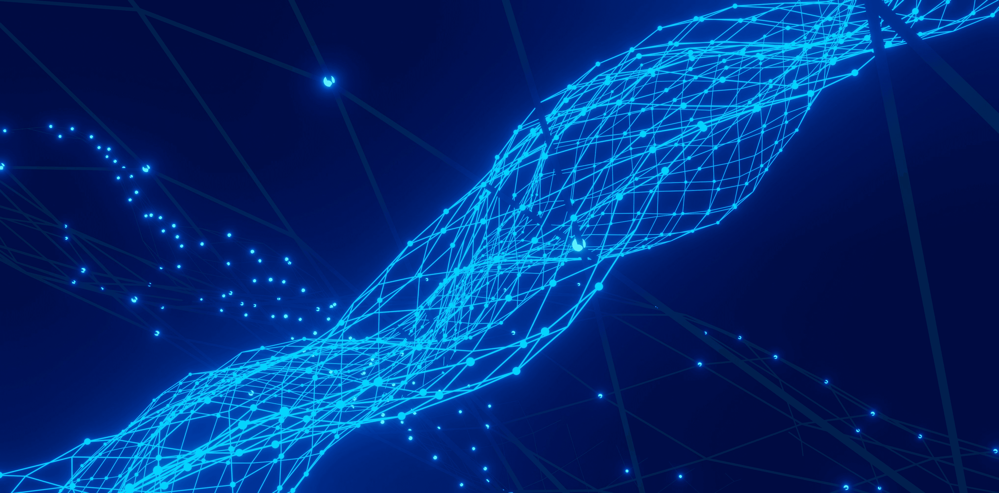 Data network visualization representing Inferre's data science capabilities